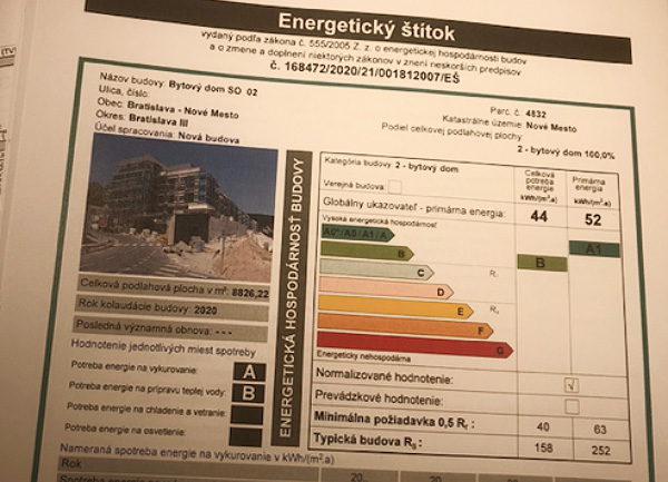 Bytové domy sú zaradené do kategórie „A1“